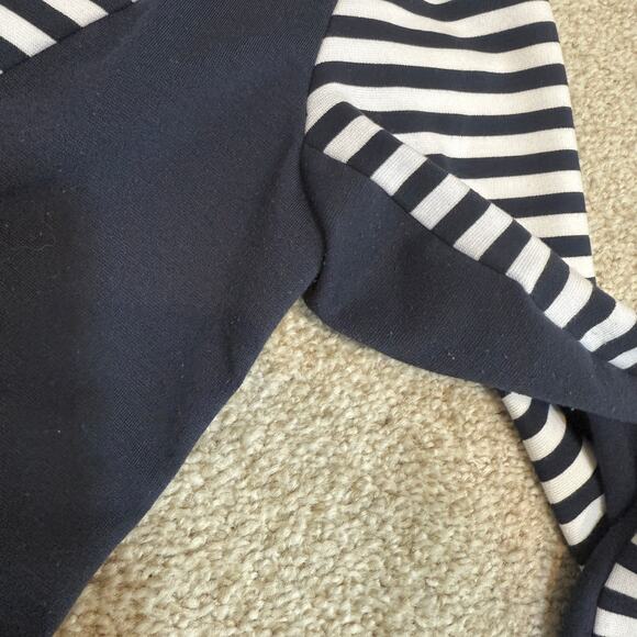 Anne Klein small stripe color block 1/2 sleeve jacket blazer C2 2405 - Picture 10 of 12